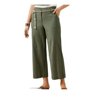 Talbots Stylish Olive Green Capri Women's Pants
